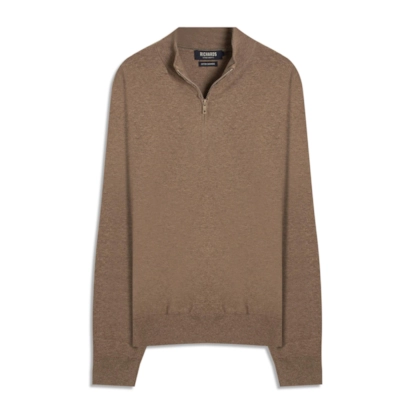 Tricot Kevin Ziper Cotton Cashmere Areia