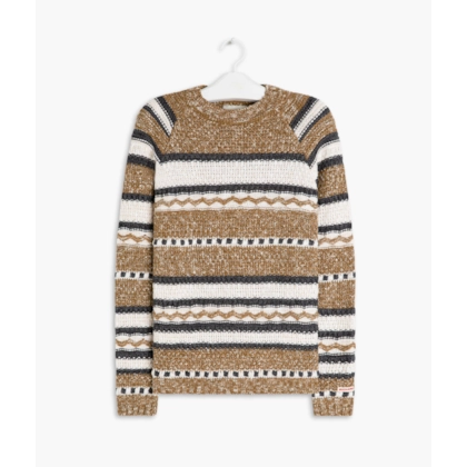 Tricot Malecon Listrado Tabaco