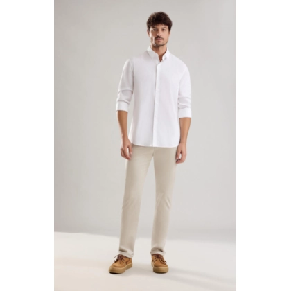 Camisa Wrinckled Cotton Ml Branco