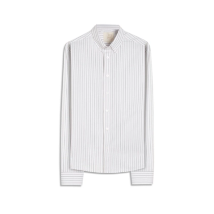 Camisa Tricoline Listrada Rodolfo Ml Prata