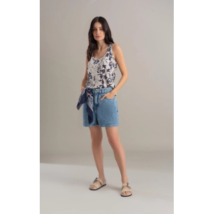 Bermuda Jeans Vintage Denim Lav. Claro