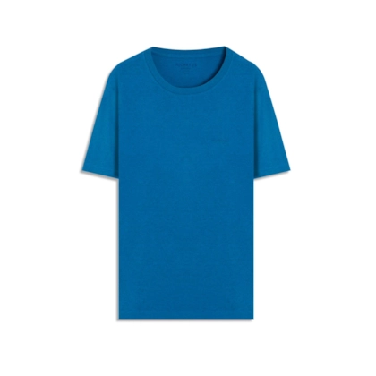 T-Shirt Mescla Sobretinto Mc Azul Bic Mescla