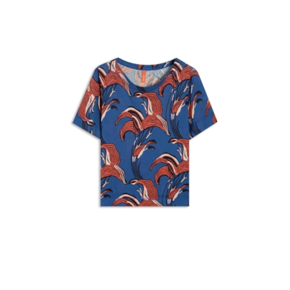 Blusa Linho  Ella Estampa Whoa Royal