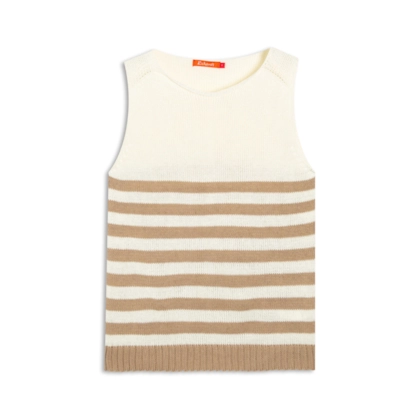 Tricot Regata Cora Listrado Caqui