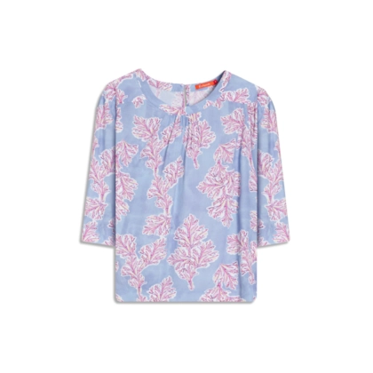 Blusa Lila Algas Azul Chofer