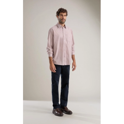 Camisa Tricoline Ly Listrada Otavio Ml Rosê