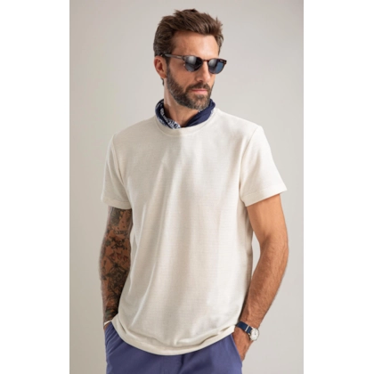 T-Shirt Linen Malha Gales Mc Bf Natural