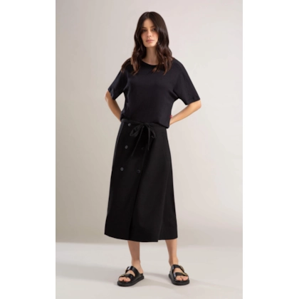 Blusa Linho  Klissia Preto