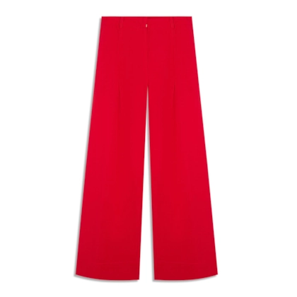 Calça Linho  Copan Wide Leg Vermelho Vivo