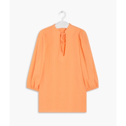  Blusa Kali Stripe Voil de Al Laranja