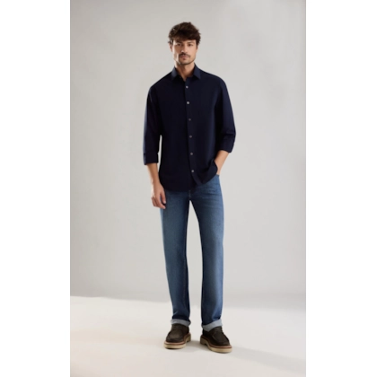 Calca High Confort Blue Tradicional Math 2114-Lav.Medio C/ Used