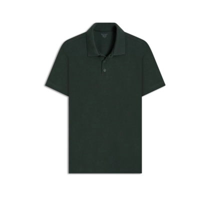 Polo Piquet Gola Canelada Basic Fit Petroleo