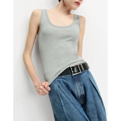 Regata Canelada Alça Fina