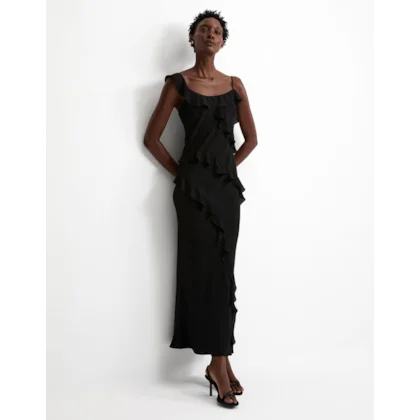 Vestido Midi Babados