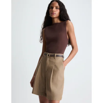 Bermuda Alfaiatada Com Pregas