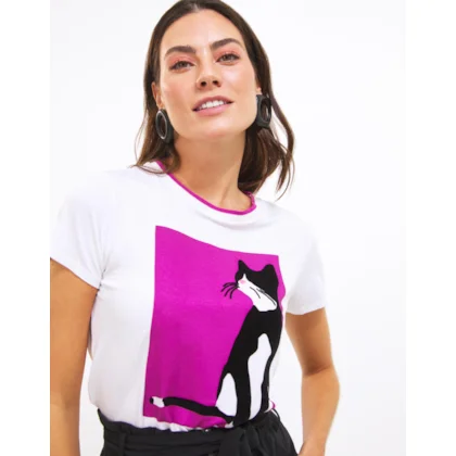 T-Shirt Gato Cartaz