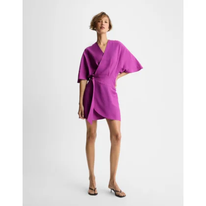 Vestido Curto Manga Ampla