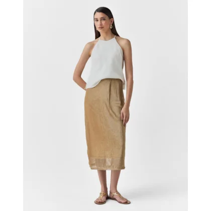 Saia Pregas Malha Desagulhada