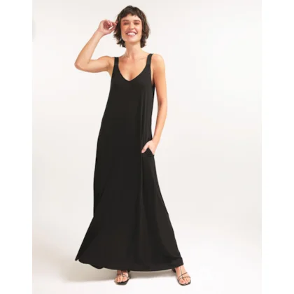 Vestido Malha Elastico Alça