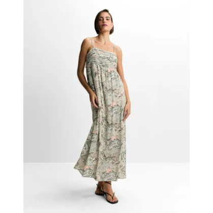 Vestido Paisley Areia