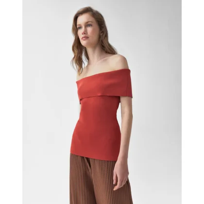 Blusa Tricot Ombro a Ombro