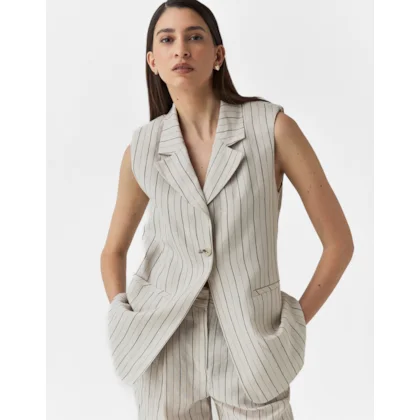 Colete Linho Fio Tinto