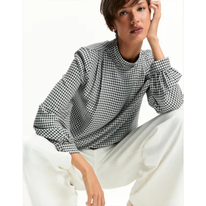 Blusa Pied De Poule Claro