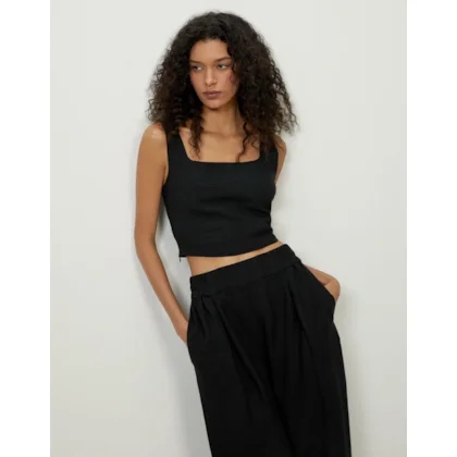 Top Linho Alça Larga