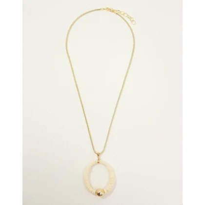 Colar Longo Pingente Madreperolas