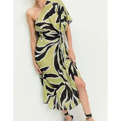 Vestido Folhagem Cacto Midi