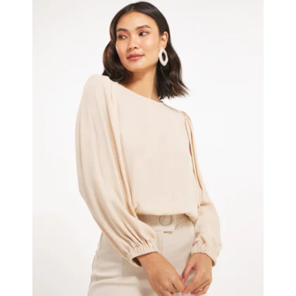 Blusa Manga Longa Com Elastico