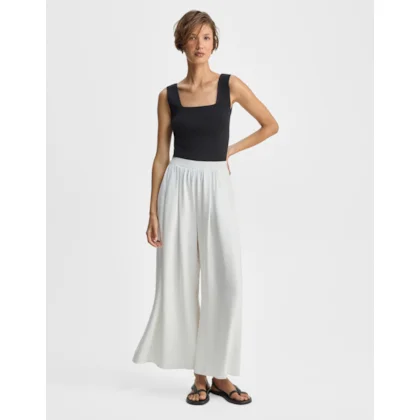 Calça Pantalona Com Pregas