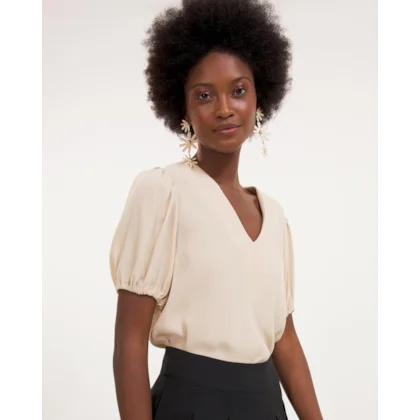 Blusa Manga Balonê