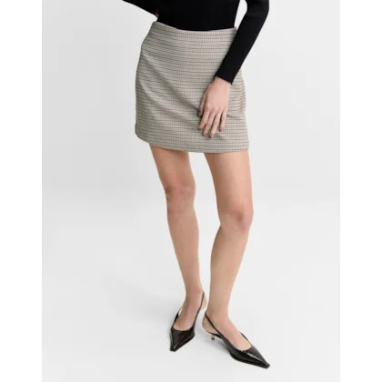 Saia-Shorts Pied De Poule Xadrez