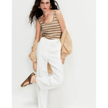 Calça Slim Transpasse