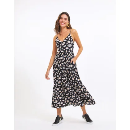 Vestido Midi Mini Margaridas Pb