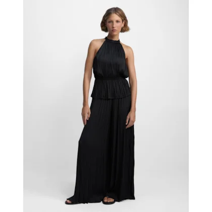 Calça Plissada Acetinada