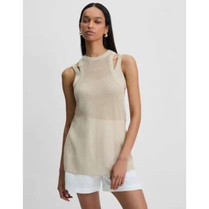 Túnica Tricot Telada Dourada