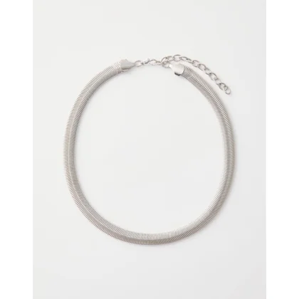 Colar Curto Corrente Snake Niquel