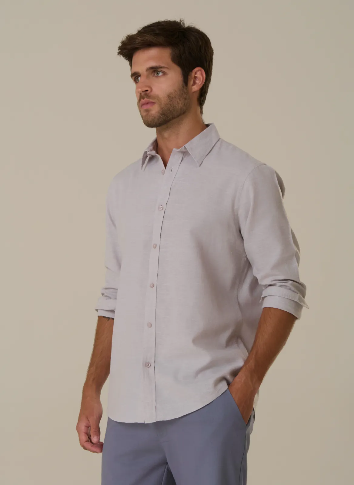 Camisa Esporte Linho Mescla