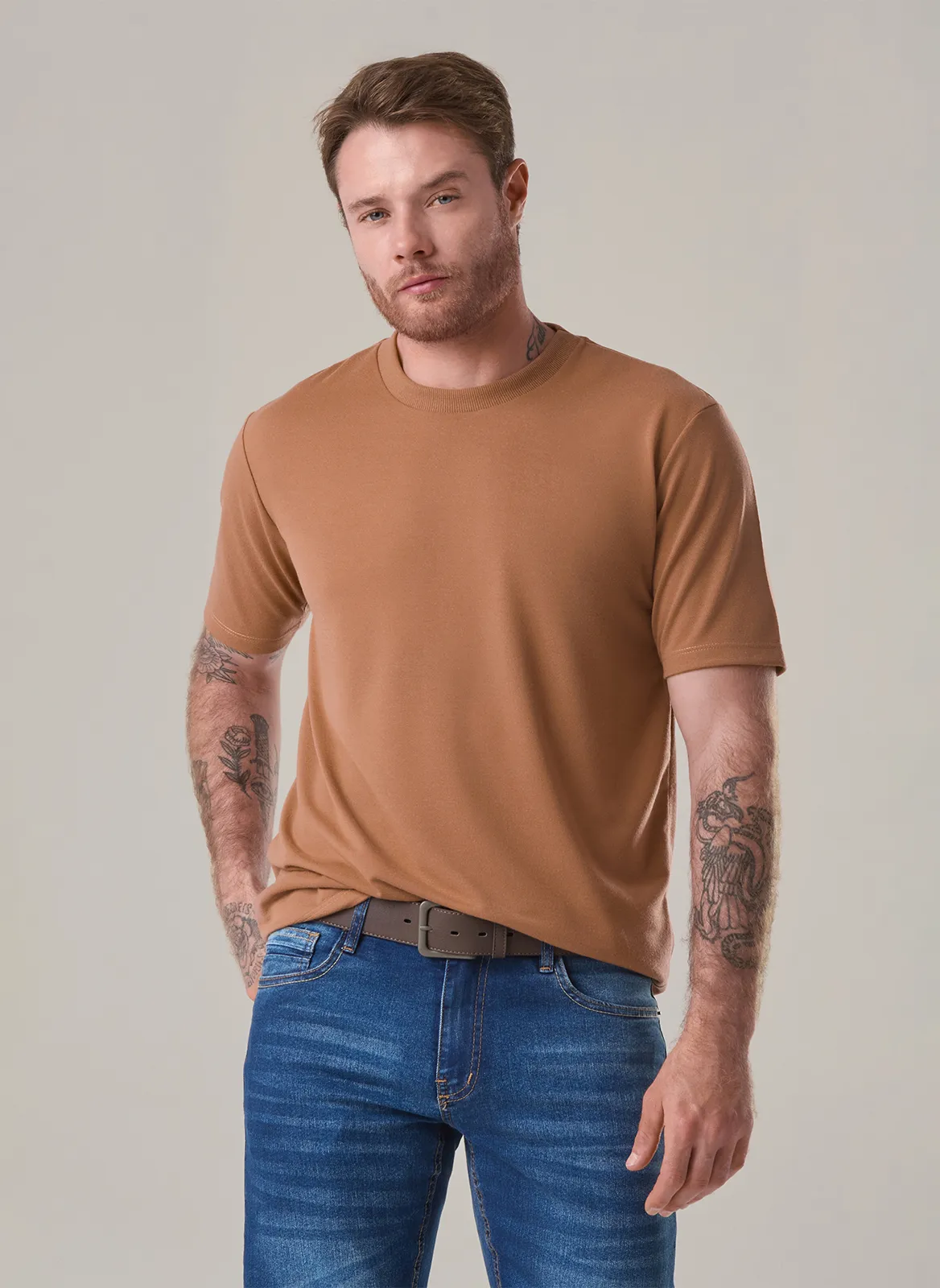 Camiseta Crepe Gola 2x1