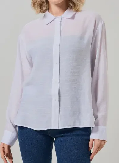 camisa manga longa oversized texturizada