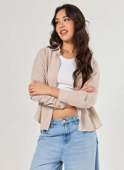 camisa oversized listrada