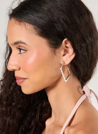 conjunto 3 brincos prateados argolas