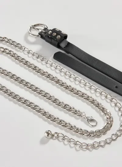 kit 2 cintos poliuretano e corrente