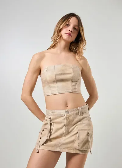 cropped sarja sem alça