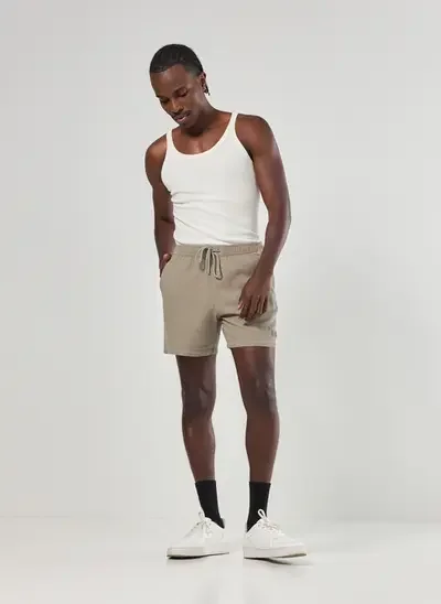 bermuda de tecido texturizado