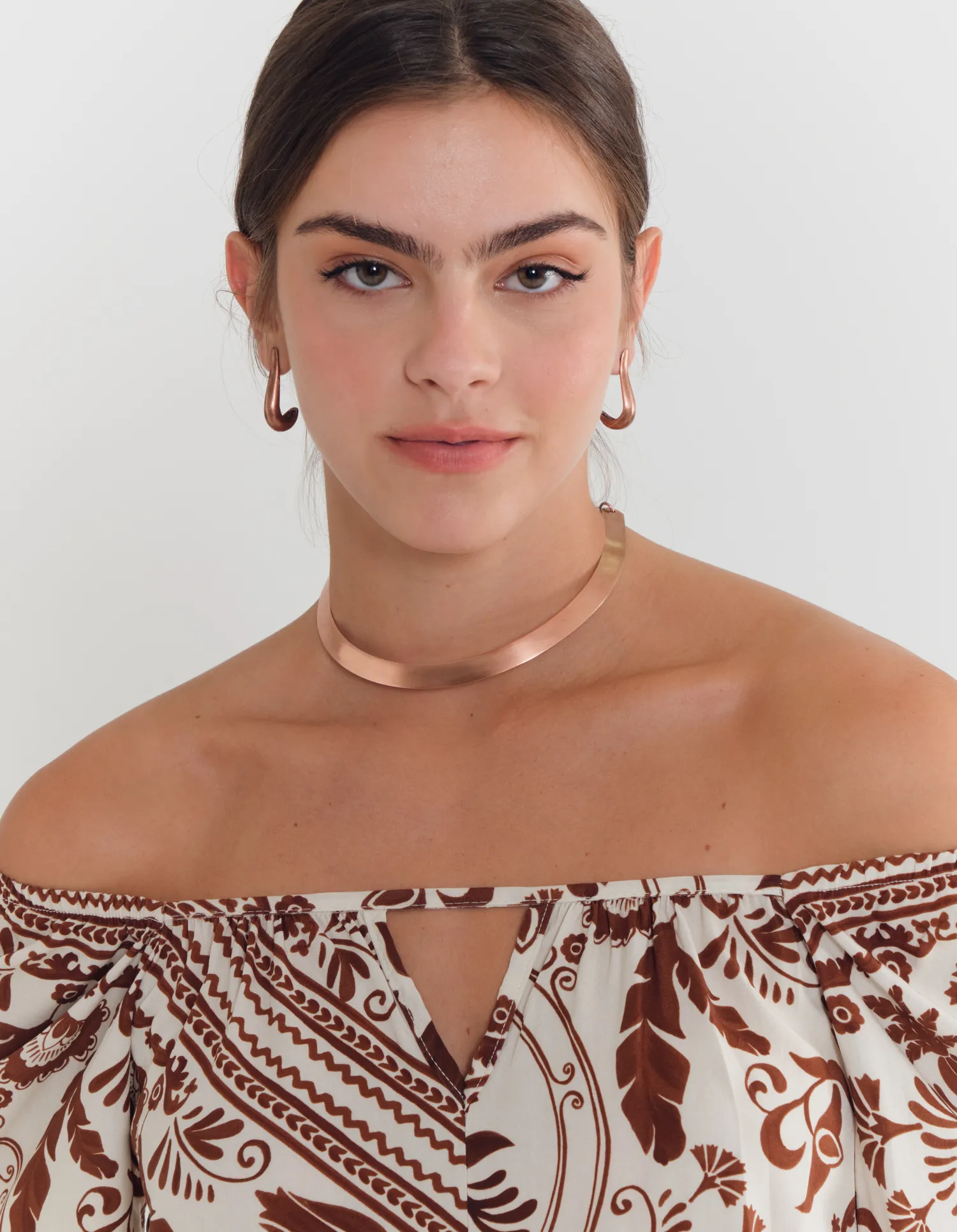 Colar Choker Grande - Cobre