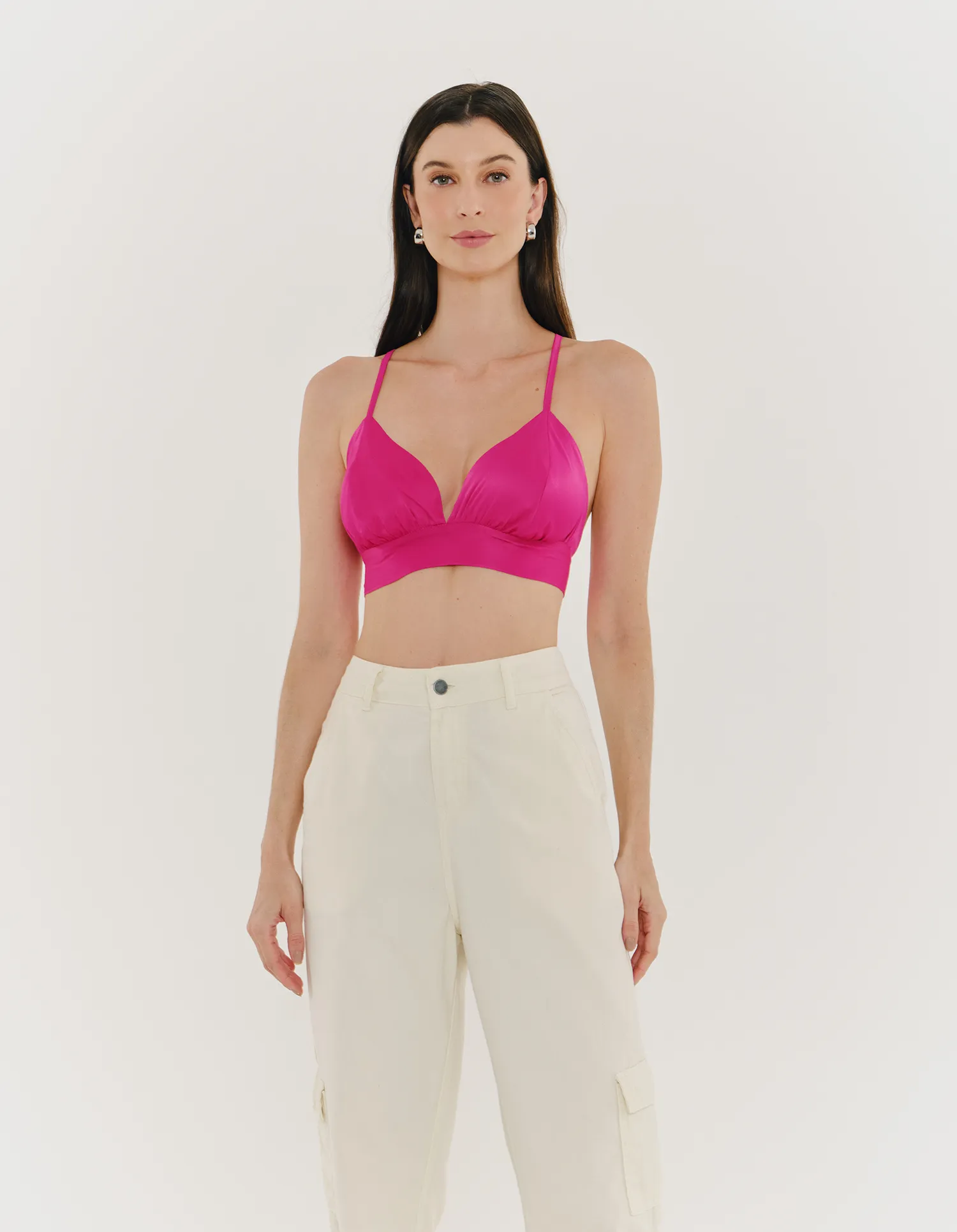 Top Estampa Brush - Pitaya